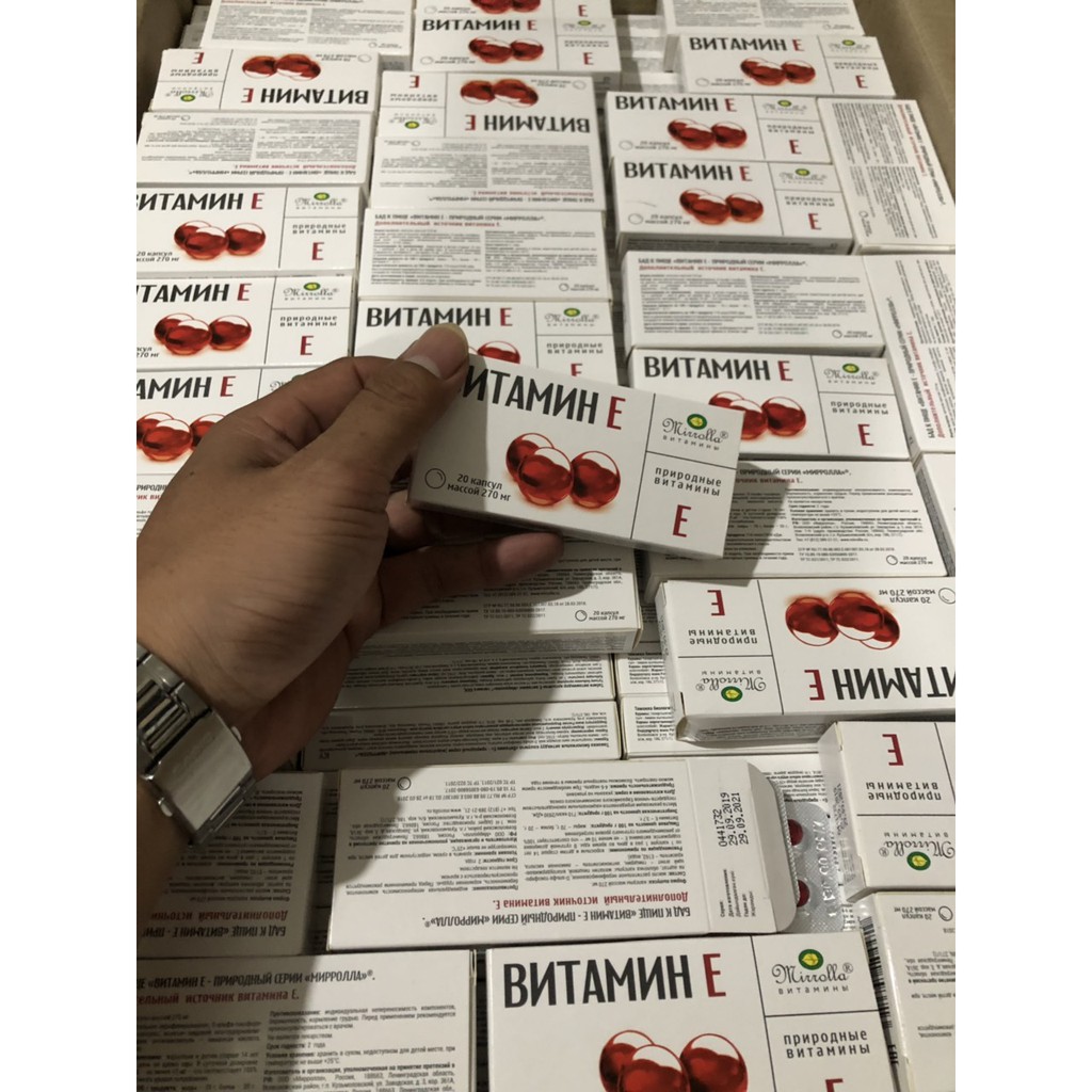 COMBO 3 HỘP VITAMIN E ĐỎ 270MG NGA | Thế Giới Skin Care