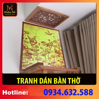 TRANH TRÚC CHỈ IN MÂU NI - Màu sắc rất đẹp- dán phòng thờ, vách thờ, bàn thờ,.. [ TRANH THỜ vách thờ ]