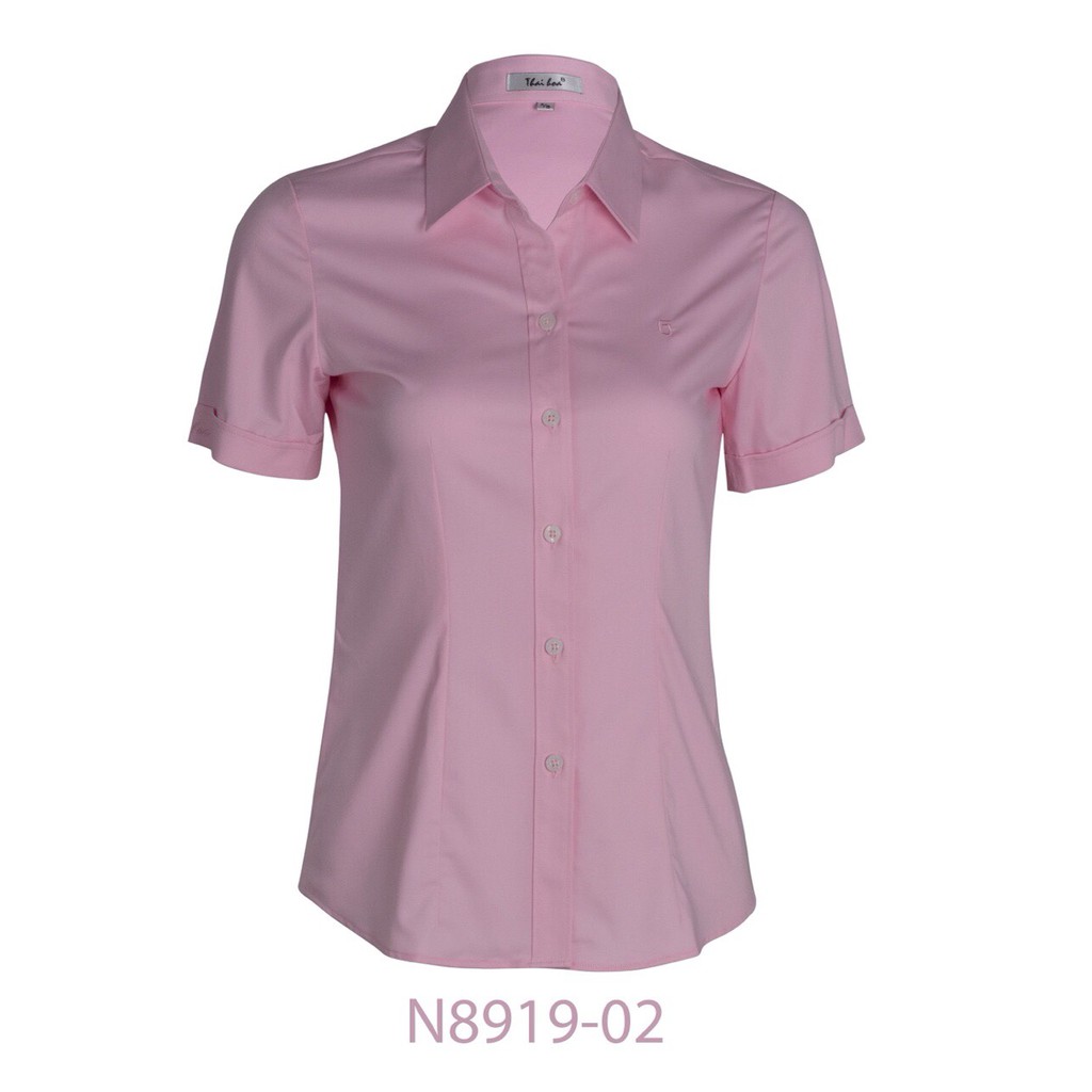 Áo Thái Hoà màu xanh thiên thanh vải sợi tre thoáng mát | BigBuy360 - bigbuy360.vn