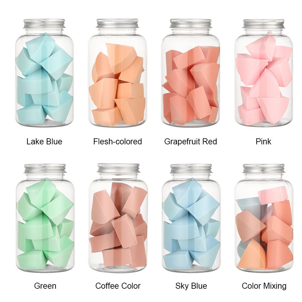 [Hàng mới về] Bộ 12 Mút Trang Điểm Mềm Mại Hình Quạt Tam Giác Đa Năng Chất Lượng Cao