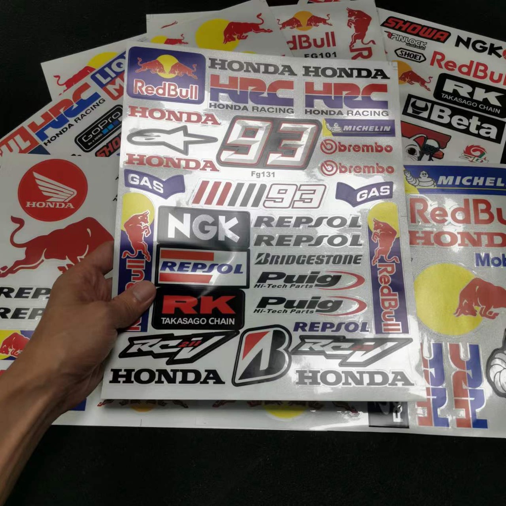 Miếng Dán Phản Quang Chống Thấm Nước Trang Trí Mũ Bảo Hiểm Xe Mô Tô yamaha honda