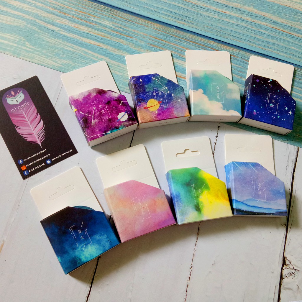 Băng dính trang trí Washi Tape CHỦ ĐỀ NGÂN HÀ (GALAXY)