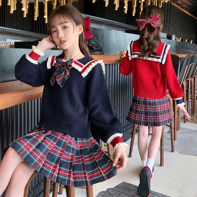 Áo đầm dài tay bé gái 5 6 7 8 9 10 11 tuổi ☑️ váy thu đông diện tết size đại 25kg 30kg 35kg 40kg