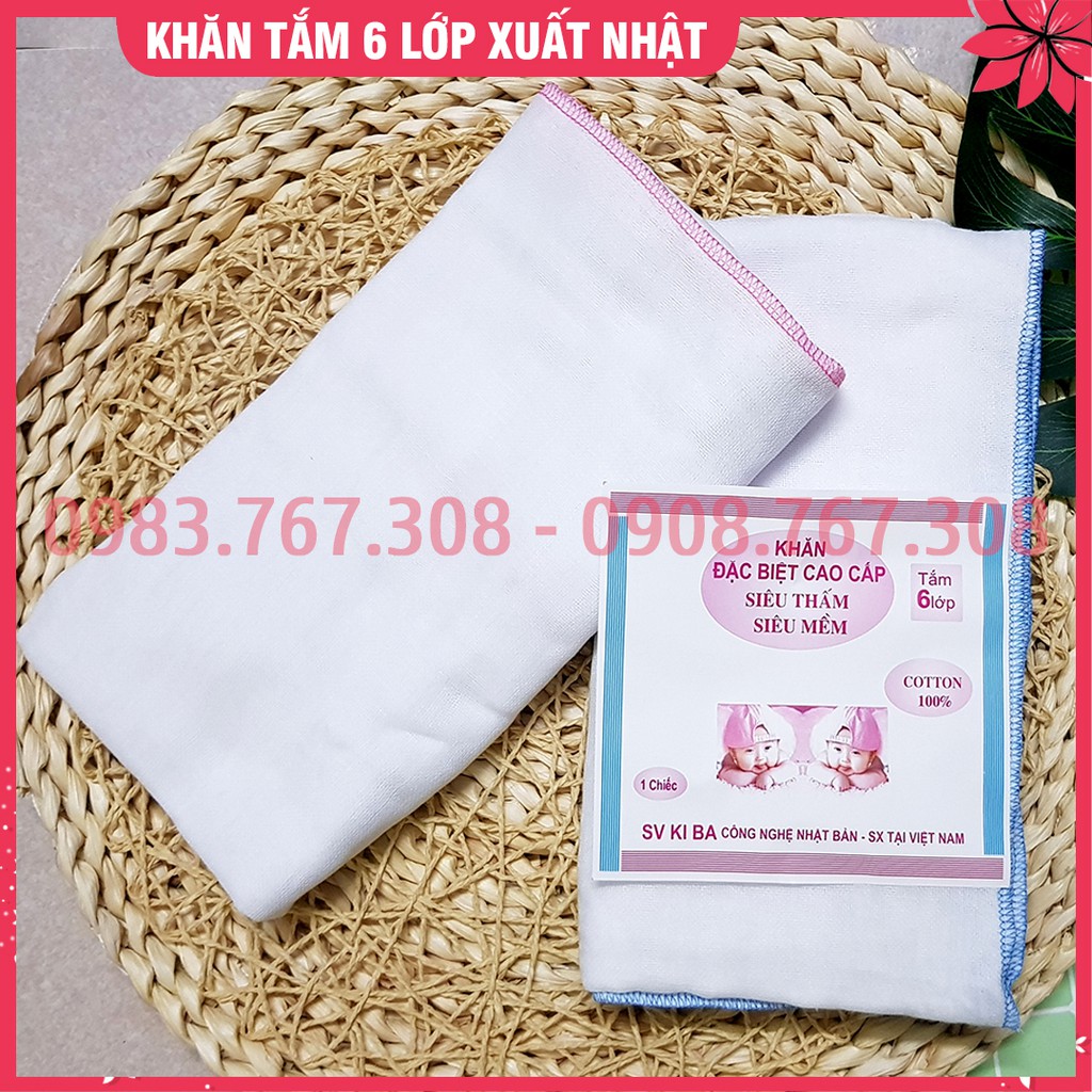 Khăn Tắm Nhật 6 Lớp Siêu Thấm - Vải Xô Mềm Mại Cho Bé - BTT00557