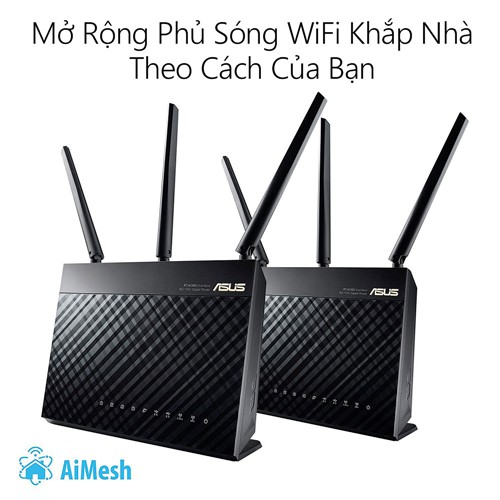 Bộ Phát Wifi AiMesh Asus RT-AC68U Băng Tần Kép AC1900 - Hàng Chính Hãng | BigBuy360 - bigbuy360.vn
