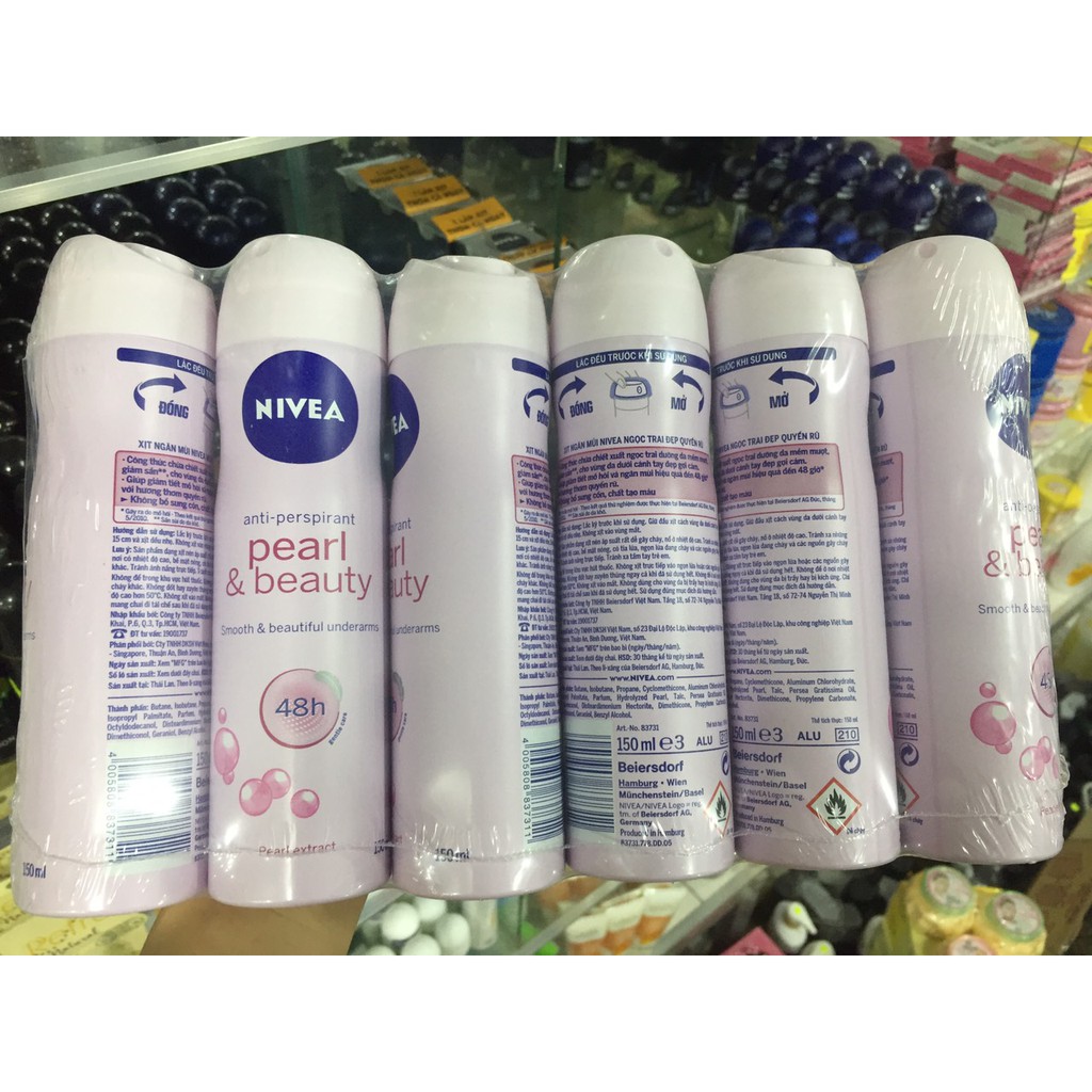 XỊT KHỬ MÙI NGỌC TRAI NIVEA PEARL & BEAUTY 150ml