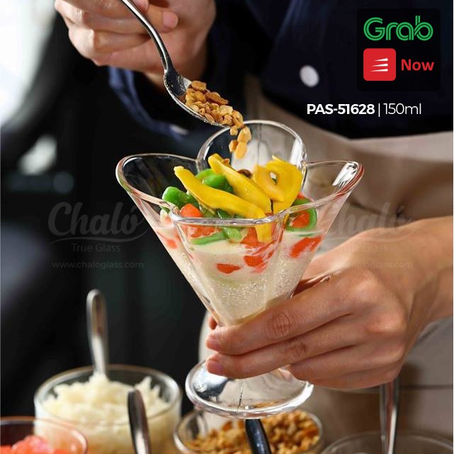 [Made in Turkey] Ly thủy tinh đựng kem 4 cạnh Pasabahce Ice Ville 150ml  - 51628