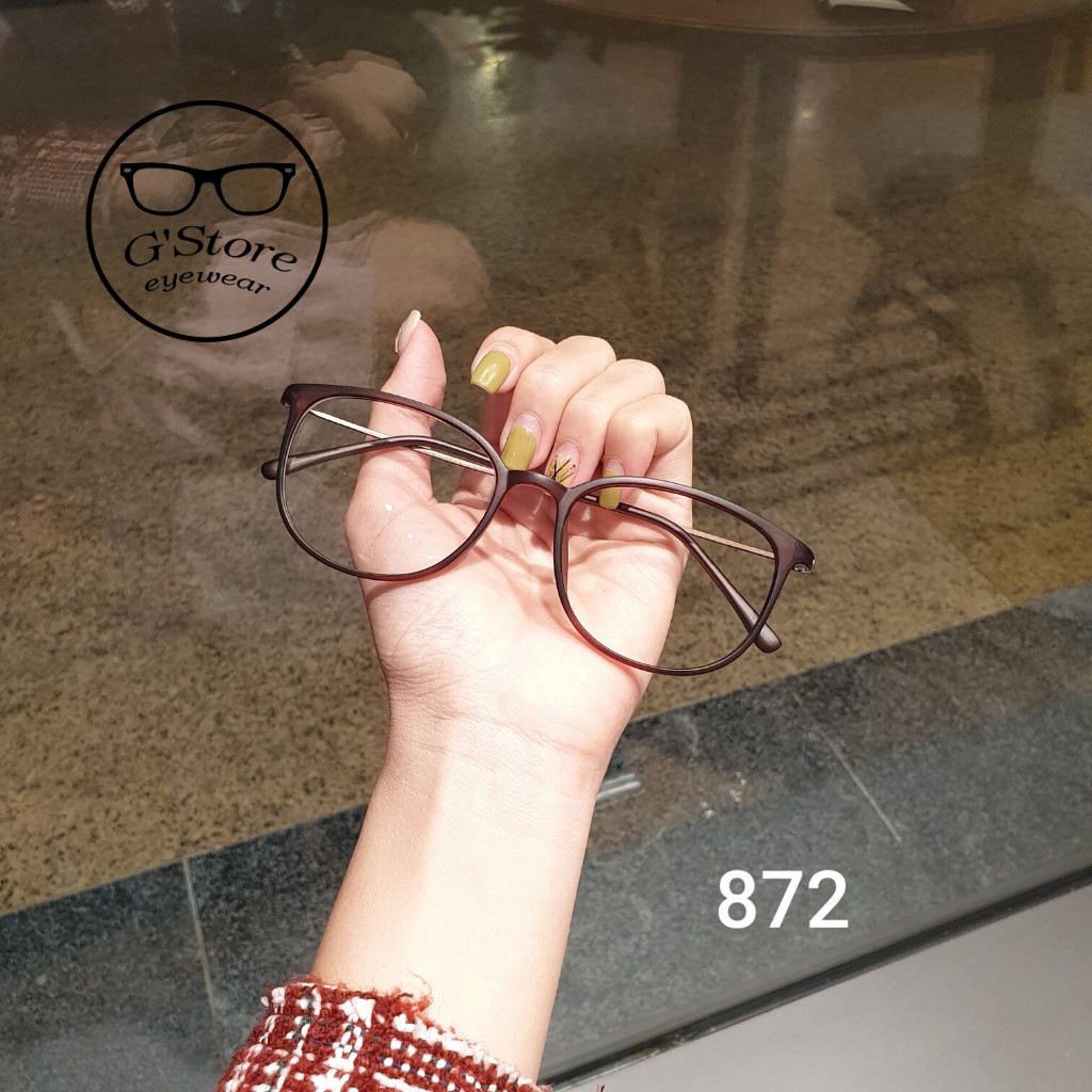 Gọng kính cận nữ nhựa mảnh càng kim loại 872 | BigBuy360 - bigbuy360.vn
