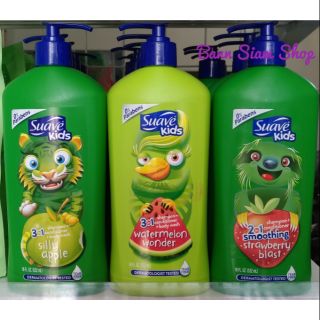 Sữa tắm gội xả 3 trong 1 suave kids 532ml