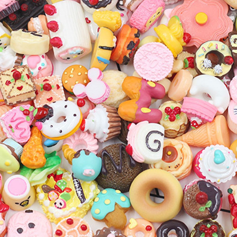 Đồ chơi trang trí hình gấu Rilakkuma và các loại đồ ăn nhanh