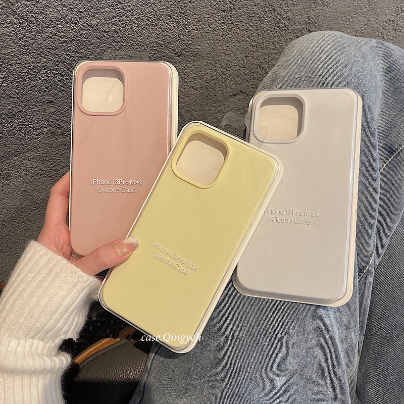 Ốp Điện Thoại Silicon Cát Chảy Màu Hồng Cho iPhone 14 PRO Max13 PRO Max i12 PRO 78 SE2 X XS Max XR 8 7plus 11 PRO Max