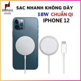 Sạc không dây cho ip, đế sạc cao cấp chuẩn QI 15w có từ tính và hỗ trợ sạc nhanh