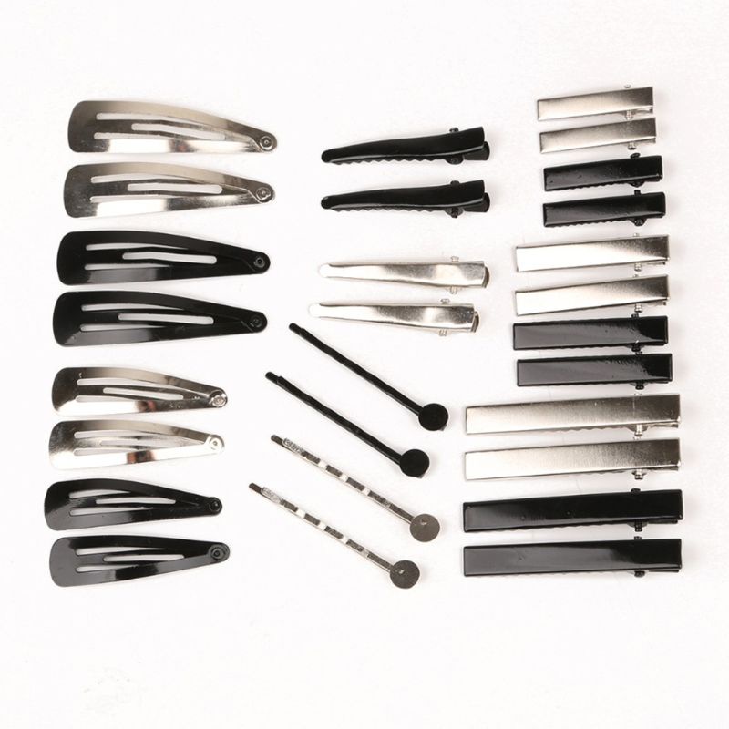 Set 10 kẹp tóc mỏ vịt bằng hợp kim phong cách Hàn Quốc đơn giản DIY