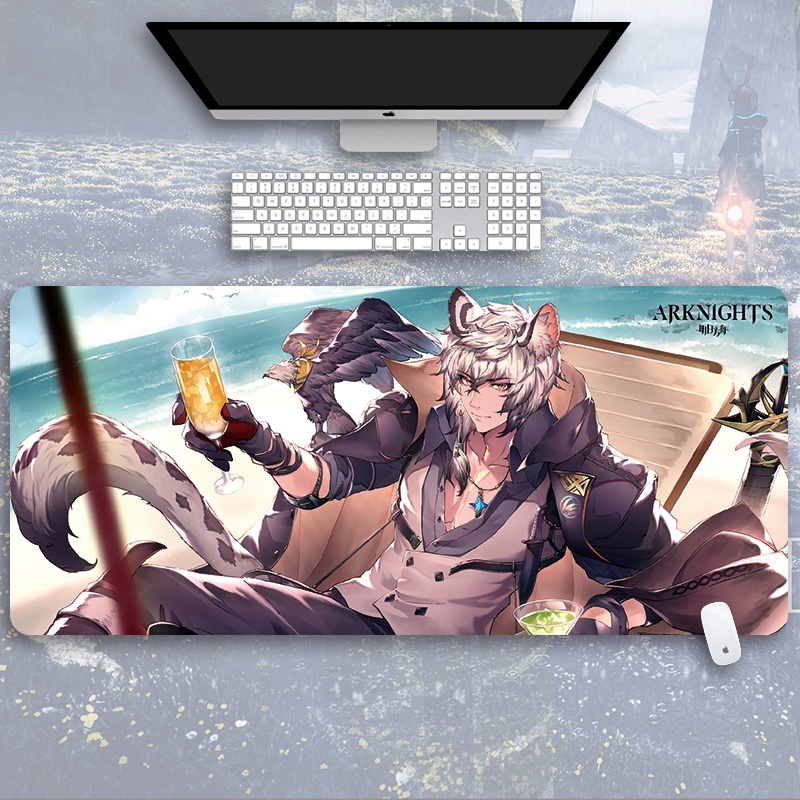 Arknights Tomorrow's Ark Mouse Pad Computer Desk Pad Keyboard Pad Game E-sports Overlock Custom Non-Slip Student Waterproof 2D Anime Collection Gift Soft Pad Keyboard Pad Beautiful Personality Cool