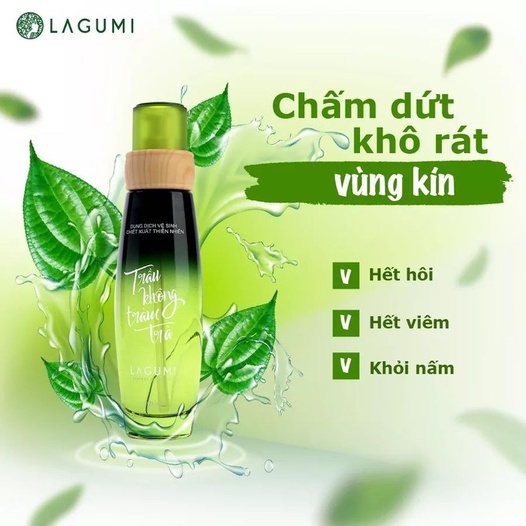 Set 2 chai dung dịch vệ sinh trầu không tràm trà Lagumi