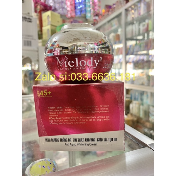 kem Melody dưỡng trắng da,cải thiện lão hóa da,giúp tái tạo da  10 tác dụng vip (hết chương trình tặng chai serum) 35g