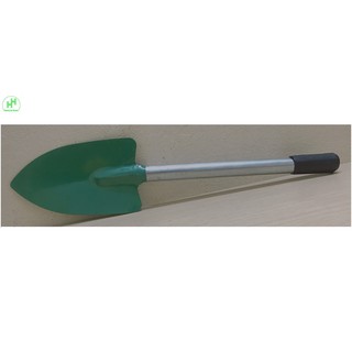 Xẻng Làm Vườn Cầm Tay Mini cán Sắt, chuôi nhựa, Lưỡi sắt sơn Xanh, chiều dài 42cm
