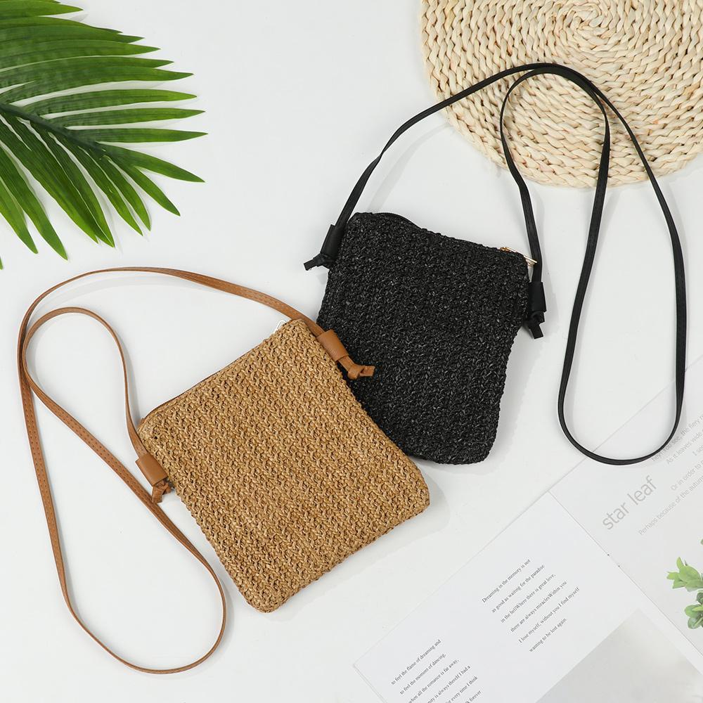 Túi Cói Đeo Chéo Thiết Kế Dễ Thương Thời Trang Đi Biển Cho Nữ