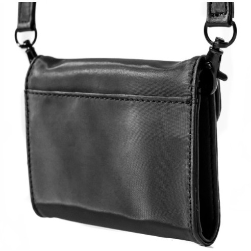 FRONT The Knight Mini Wallet D621 - BLACK - S ♟ Ví cao cấp FRONT D621 màu đen vải Polyester trượt nước