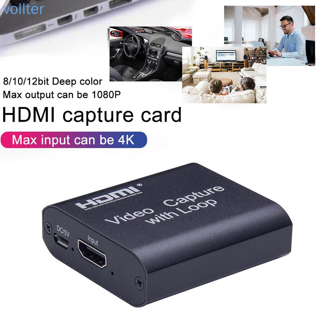 VOLL USB 2.0 Capture Card Broadcast Live Stream Video Grabber Audio Video Capturing Device