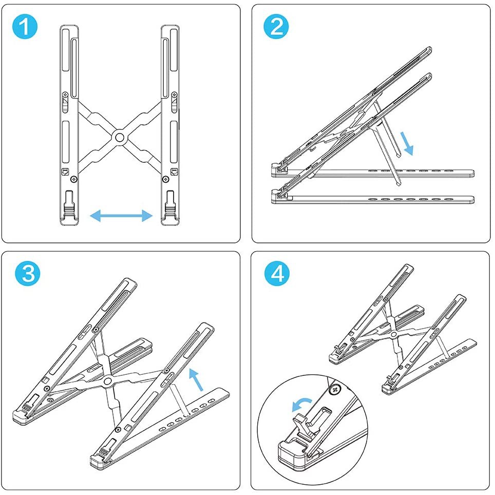 Giá đỡ máy tính bằng hợp kim nhôm INPHIC R5 điều chỉnh 7 cấp độ cho máy từ 10-15,6 inch có thể gập lại - Chính Hãng | WebRaoVat - webraovat.net.vn