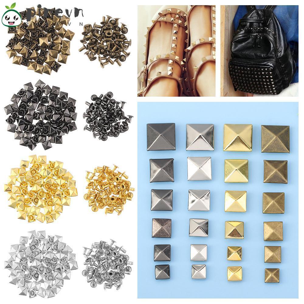 Bộ 50 Nút Áo Hình Kim Tự Tháp Đính Đinh Tán Thời Trang