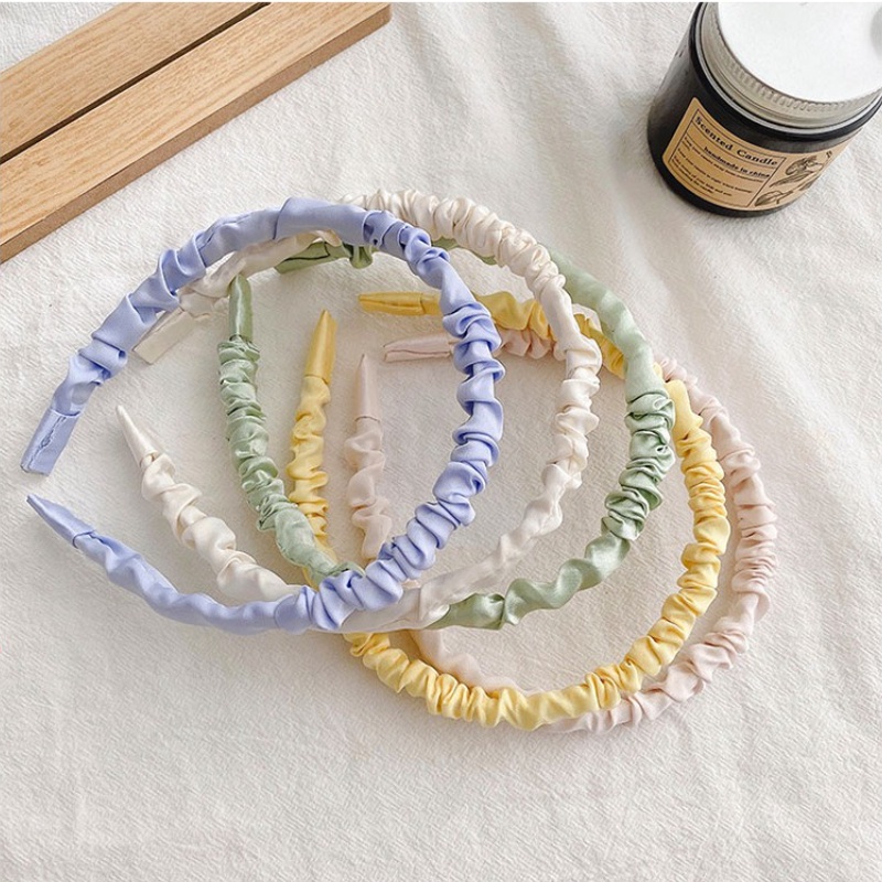 Băng đô rửa mặt bản rộng chống trượt nhiều màu tự chọn phong cách Nhật Hàn dễ thương cho nữ