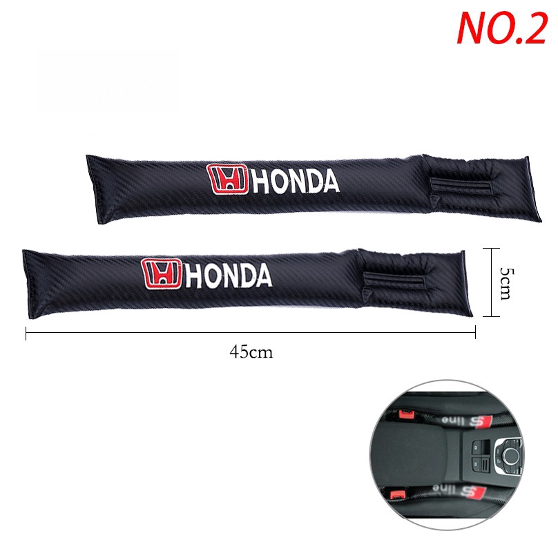 In stock Honda Carbon Fiber Car Seat Neck Headrest Safety Belt Pad Cover Shoulder Pad Gap Leak-Proof Slit Plug Sun Visor CD Clip Catcher Box Car Steering Wheel Cover