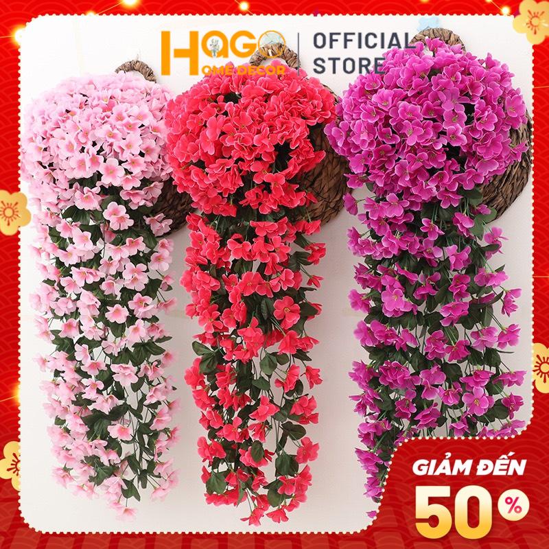 Chùm hoa rũ hoa đỗ quyên treo tường trang trí nhà cửa,tường, ban công
