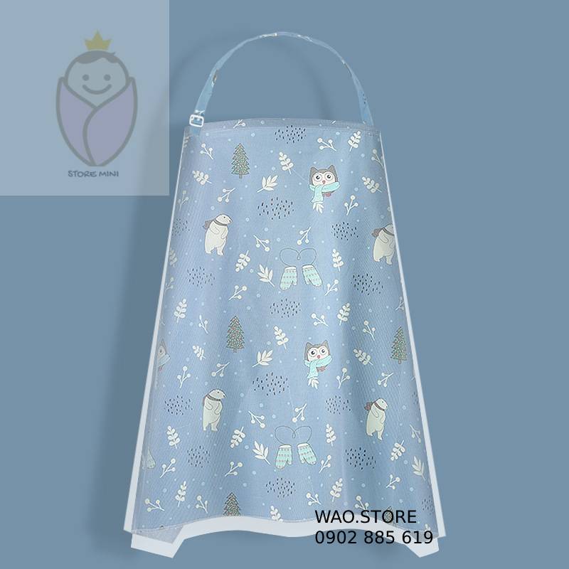 Áo choàng cho bé bú, áo chống nắng cho bé đa năng 2 lớp có thể làm mùng che cho bé chống côn trùng