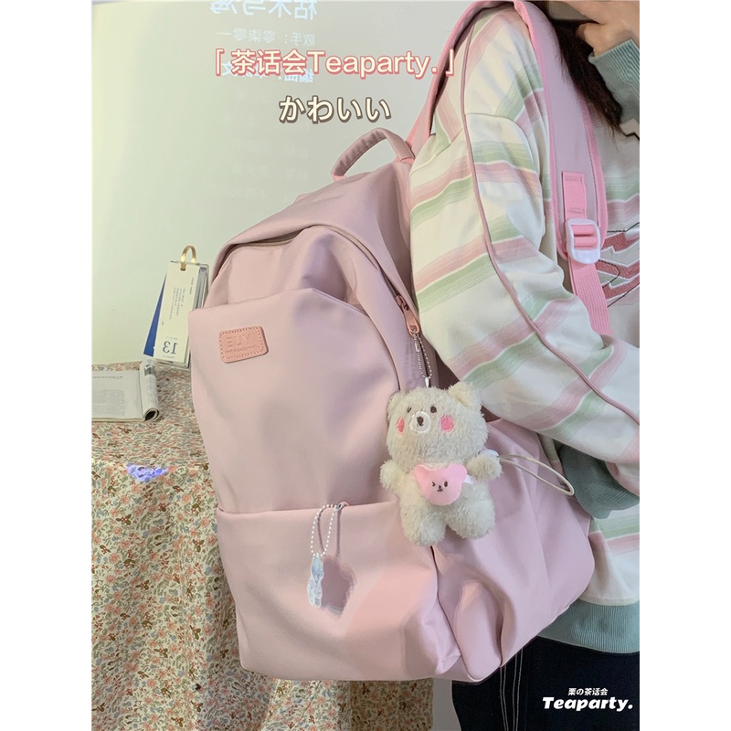 Balo đi học nữ trơn basic màu pastel dễ thương thời trang ulzzang hàn quốc B388