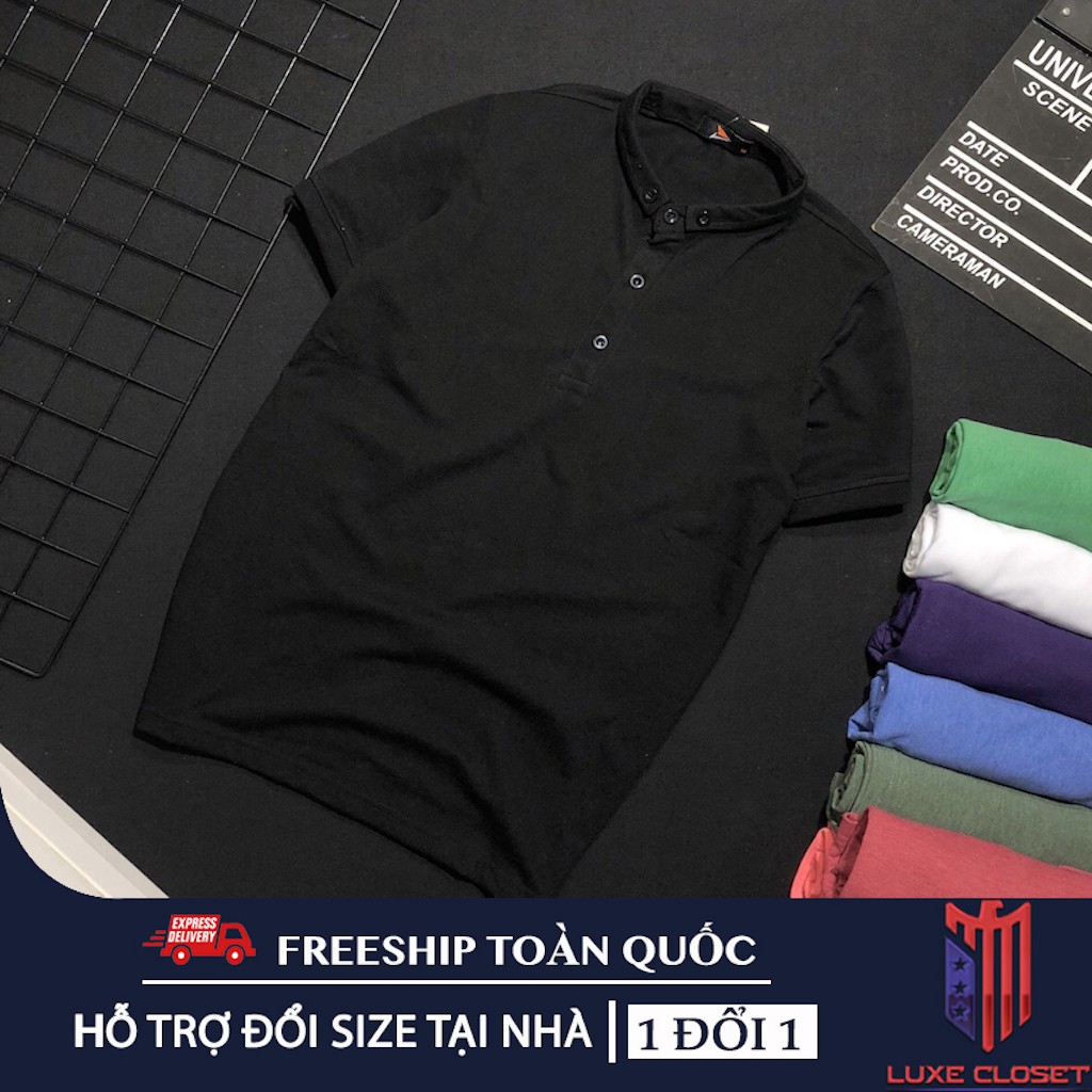 Áo thun nam tay ngắn Havis phối cổ trụ nam tính thời trang AXK061