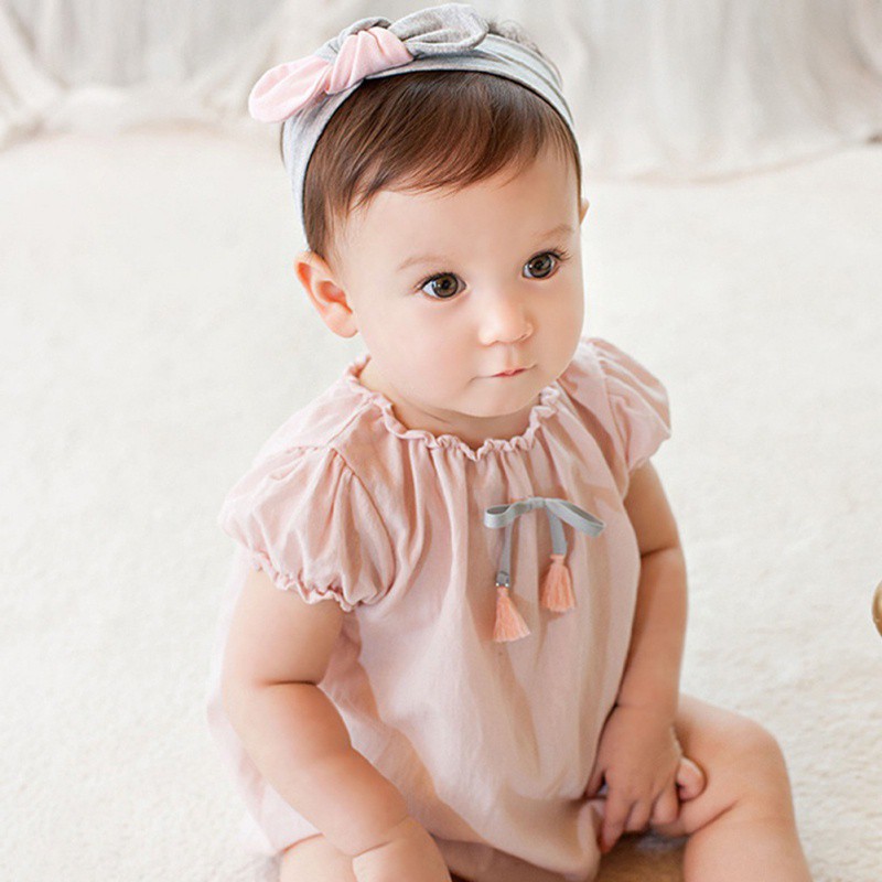 Băng buộc đầu có nơ dễ thương cho bé gái