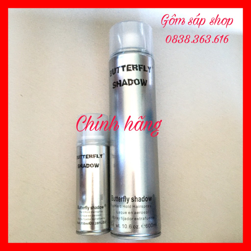 [Chính Hãng]Gôm Xịt Tóc Butterfly Shadow Đủ Size 150 320 600ml