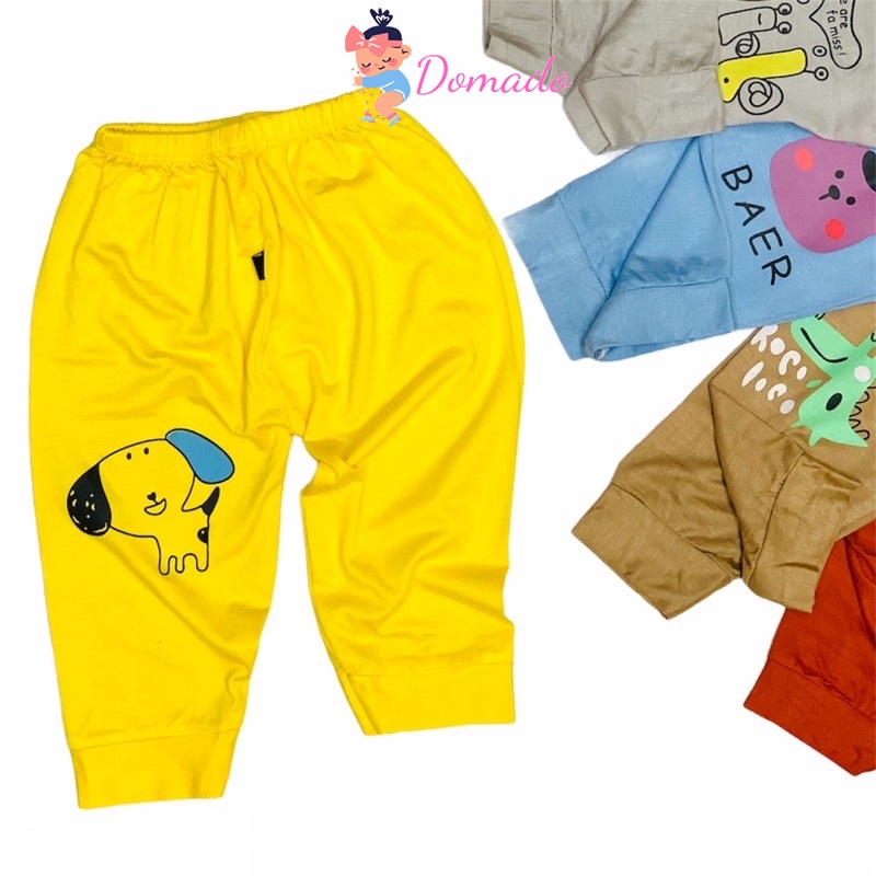 Quần chục dài chất thun lạnh bo gấu cho bé trai bé gái DOMADO QCD02