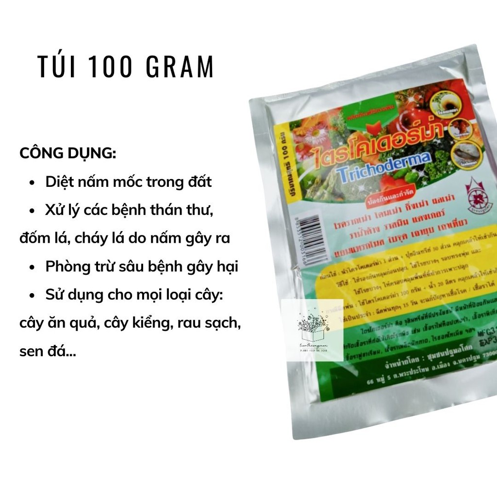 Thuốc trừ nấm bệnh - Nấm ủ trichoderma - Gói 100gram - Tiệm Thường Xuân