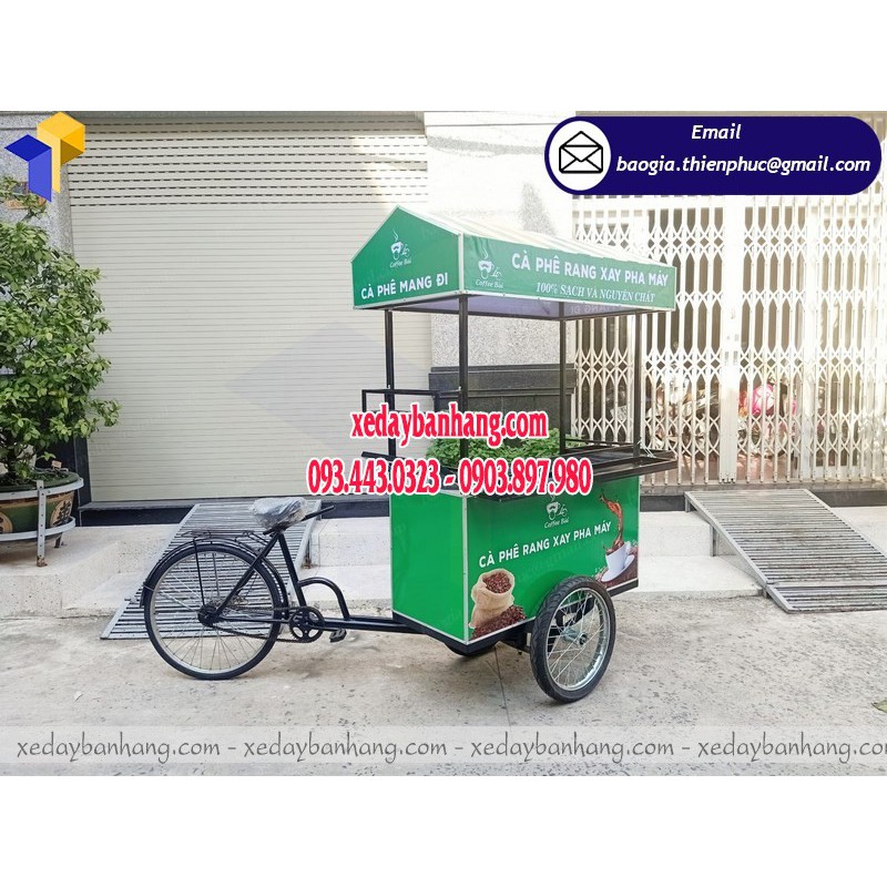 Nơi bán xe đạp bán cafe giá rẻ ở Đắc Lắc - ĐT:0903897980 - xedaybanhang.com