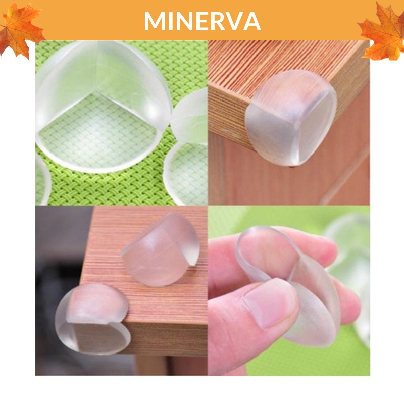 4 Miếng Bịt Góc Bàn Bo Tròn - Bọc Góc Bàn Tròn Silicon bảo vệ an toàn cho bé