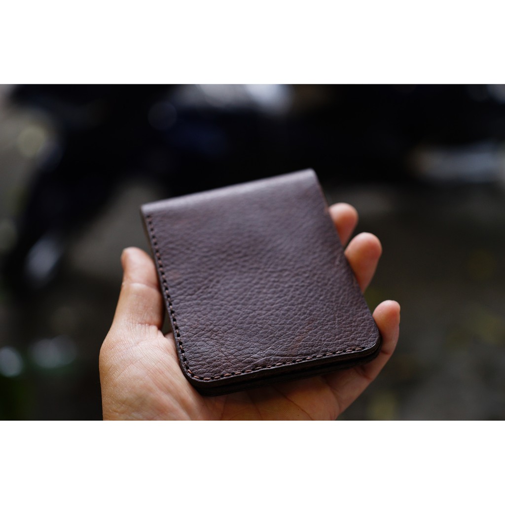 Ví nam da bò RAM Leather Nâu Mận RAM Leather Simple
