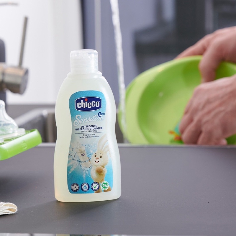 Gel Rửa Bình Chicco Chiết Xuất Dầu Dừa Tự Nhiên 300ml