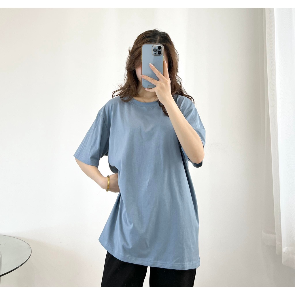 Áo thun trơn cotton co giãn tốt, thoáng mát thấm hút mồ hôi- Miho house