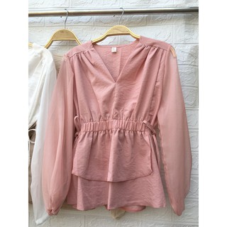 Áo nữ kiểu chun nơ eo siêu xinh hottrend