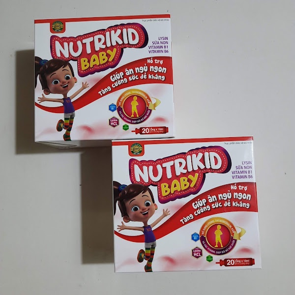 Siro ăn ngủ ngon NUTRIKID BABY kích thích tiêu hóa, ăn ngon, ngủ tốt_Hộp 20 ống
