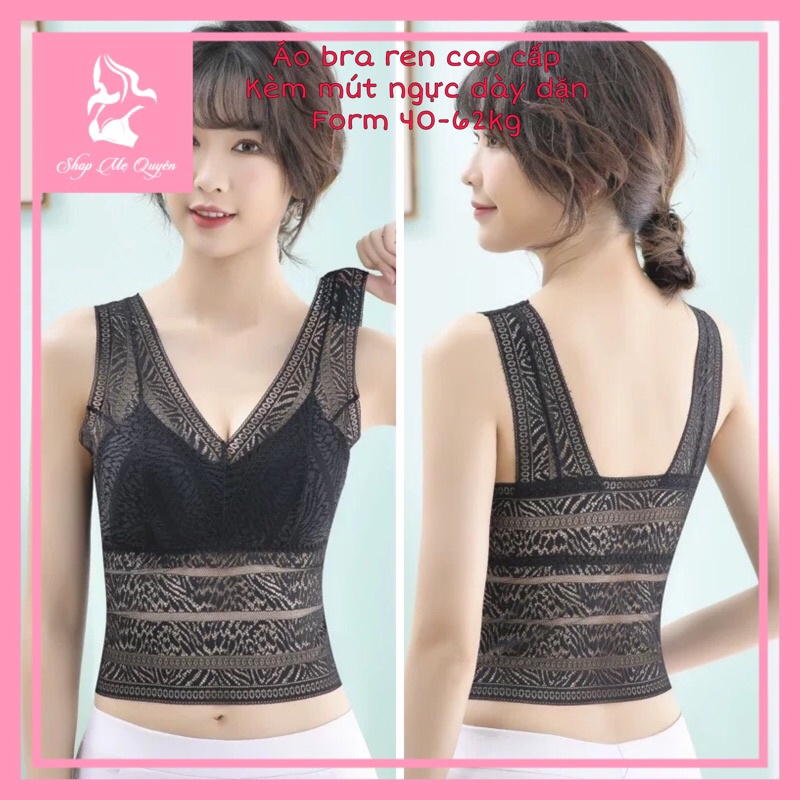 Áo bra ren nữ bản to kèm mút ngực, chất liệu ren mềm mịn cao cấp tôn dáng cho nàng