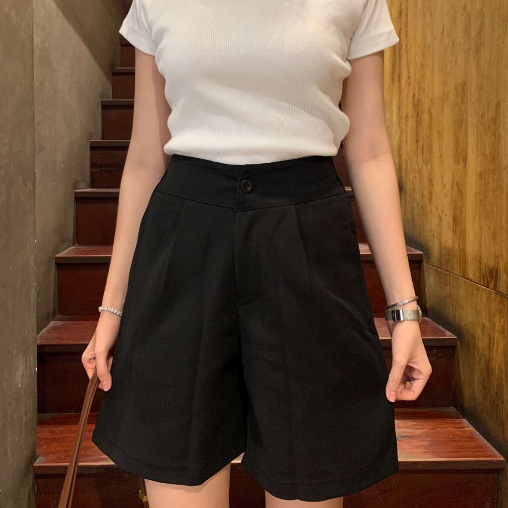 Quần Short  Lưng Chun Cạp Cao - Ống Rộng Nữ, Chất Tuyết Mưa Loại 1 Hàng Xưởng May An Đông (TM)