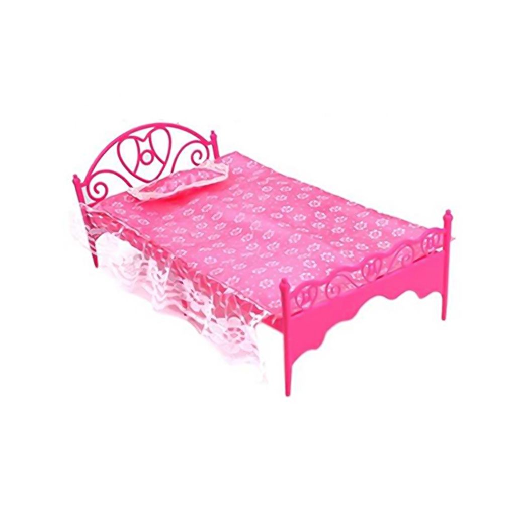 Mô Hình Giường Ngủ Mini Bằng Nhựa Tinh Xảo Cho Bé