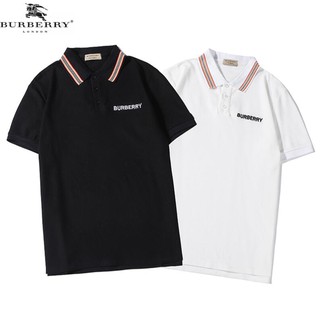 Áo thun cotton tay ngắn in họa tiết burberry thời trang cho nam và nữ