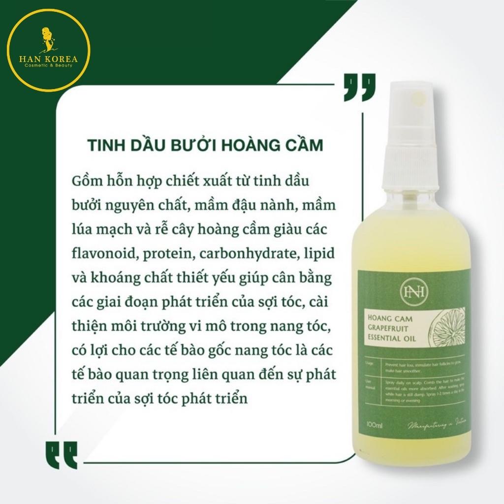 Xịt tóc tinh dầu bưởi Hoàng Cầm 100ml, ngăn rụng tóc, hỗ trợ thúc đẩy quá trình  mọc tóc, dưỡng tóc chắc khỏe HÂN KOREA