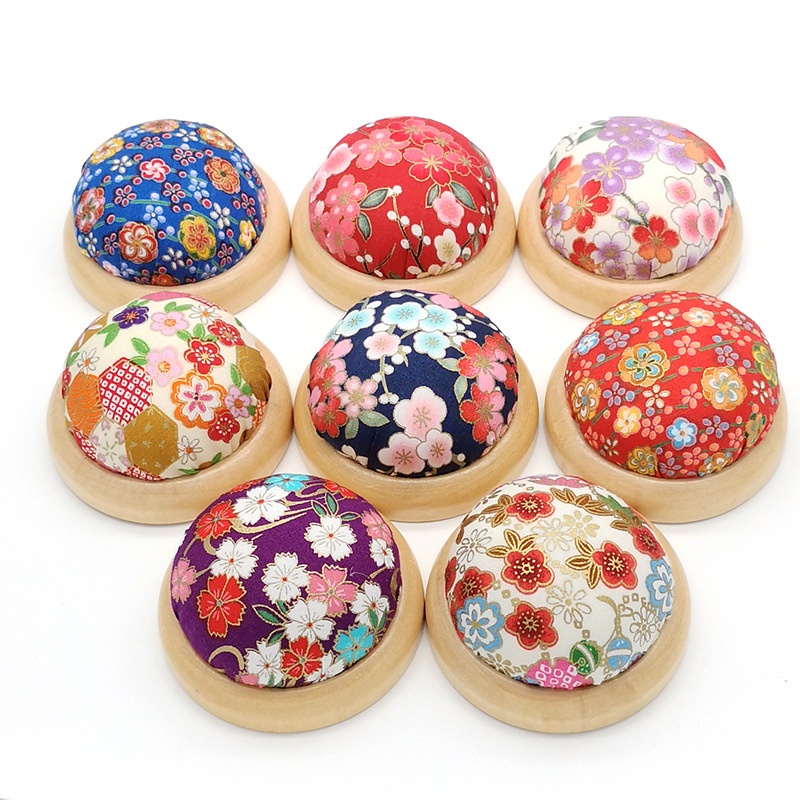 1 cái Mẫu Ngẫu Nhiên Phụ Kiện May Kim Pincushion May Pincushion Pin Đệm Gỗ Đáy Đáy May Chốt Chủ Kim Trường hợp