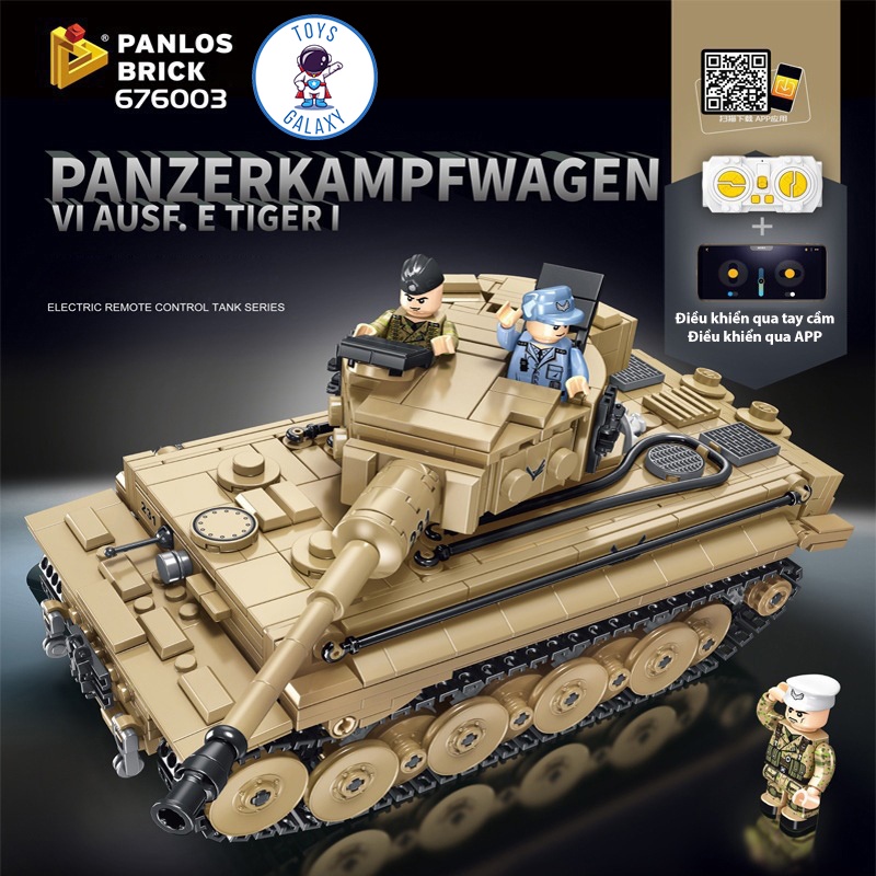 Đồ Chơi Lắp Ráp Kiểu Xe Tăng Tiger / Leopard 2A4/ Type 99 Mô Hình Điều Khiển Từ Xa RC 676003